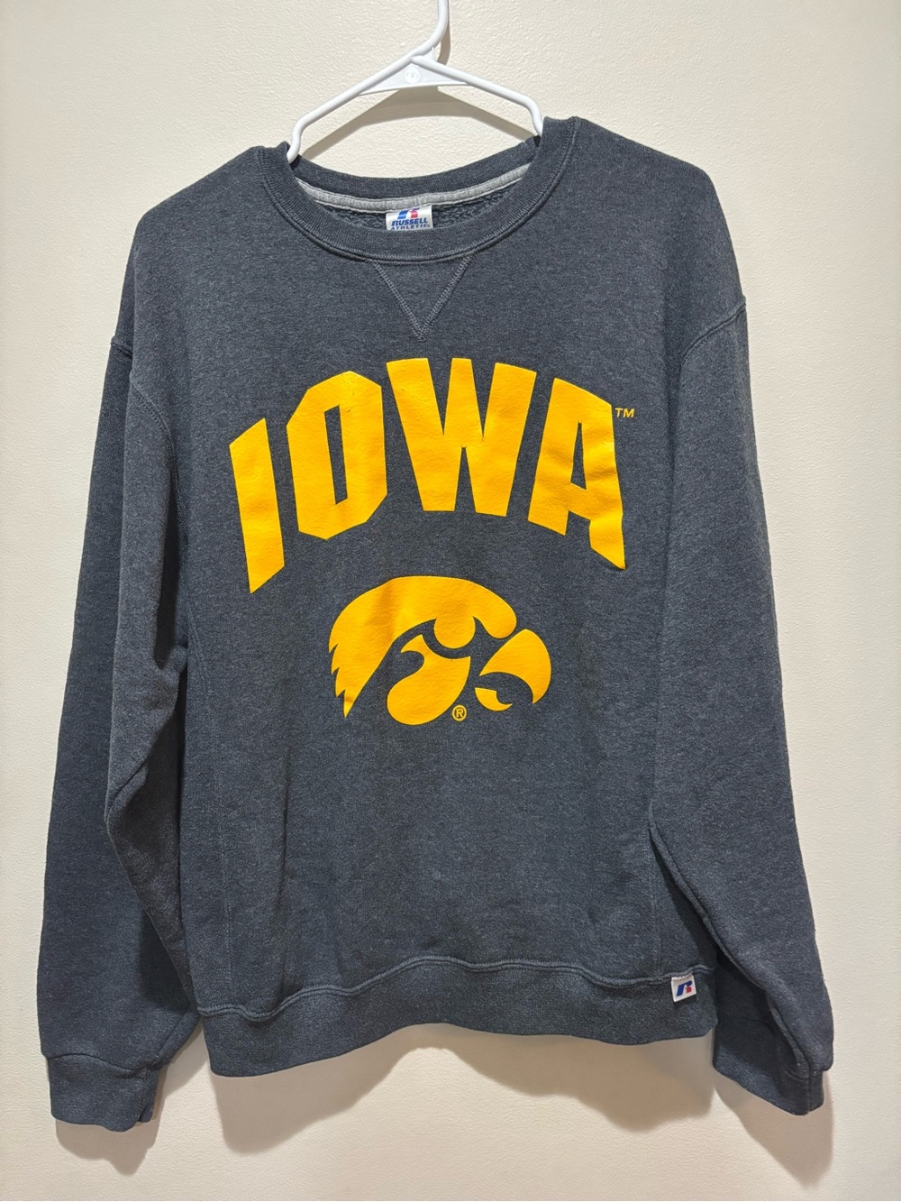 Russell Athletic University of Iowa Hawkeyes Crewneck Sweatshirt Football Fall